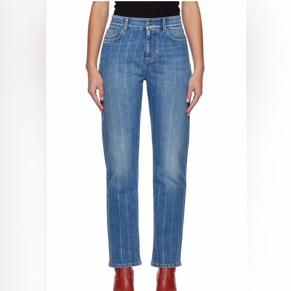 Stella McCartney Blue Diamanté Jeans